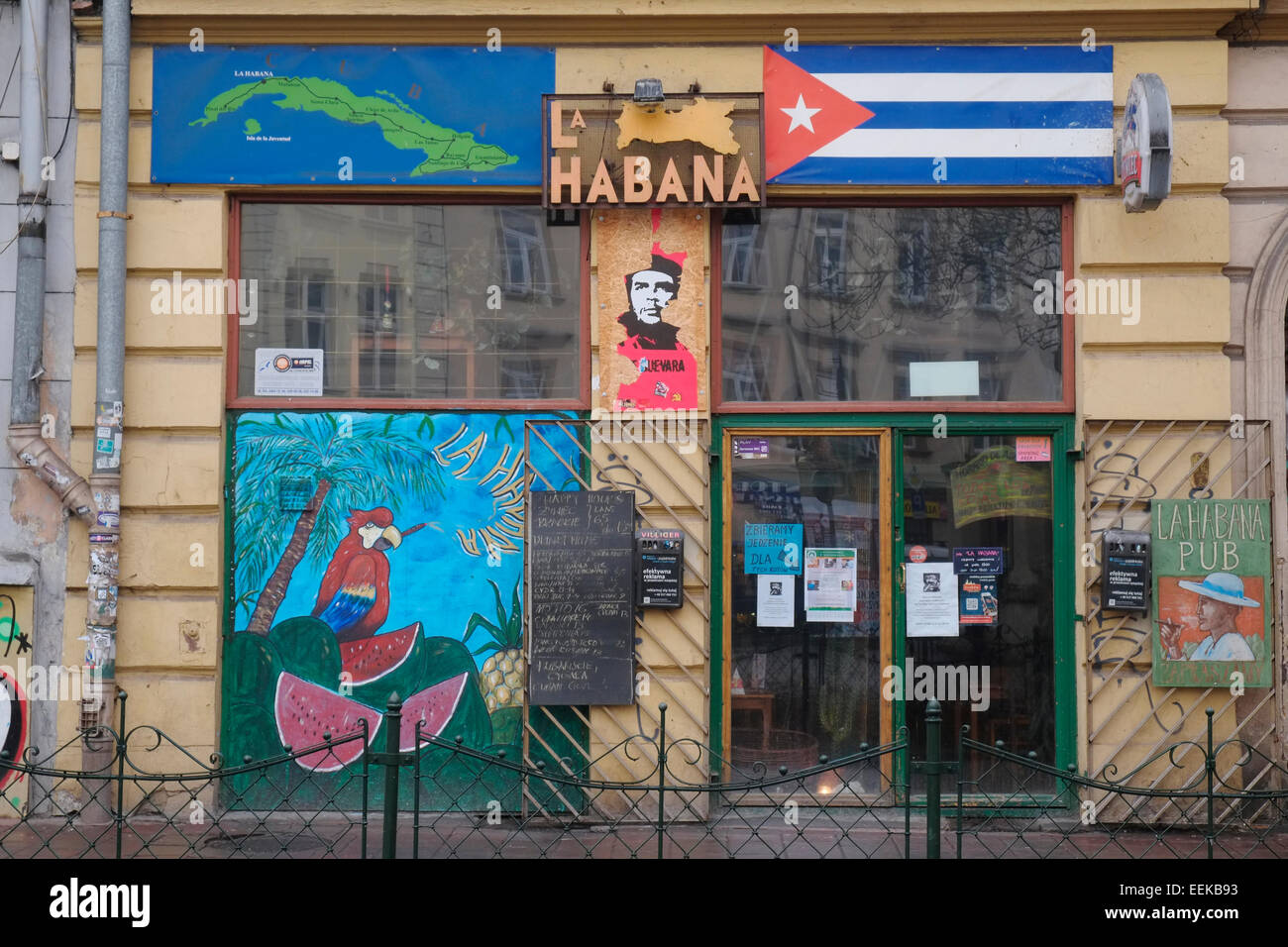 La Habana Pub, Kazimierz, Krakow, Poland. Stock Photo