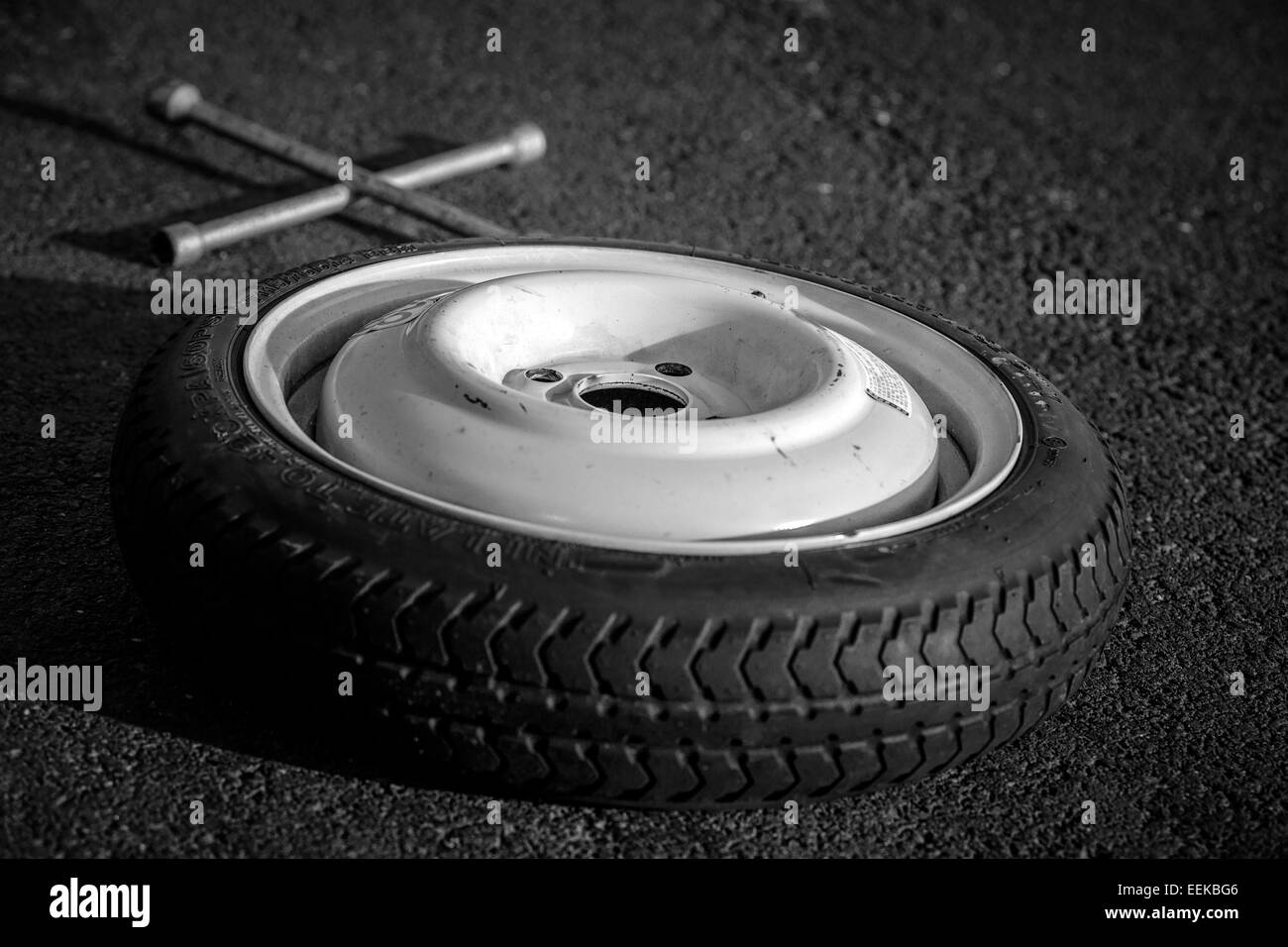 Spare wheel of a car Stock Photo Alamy