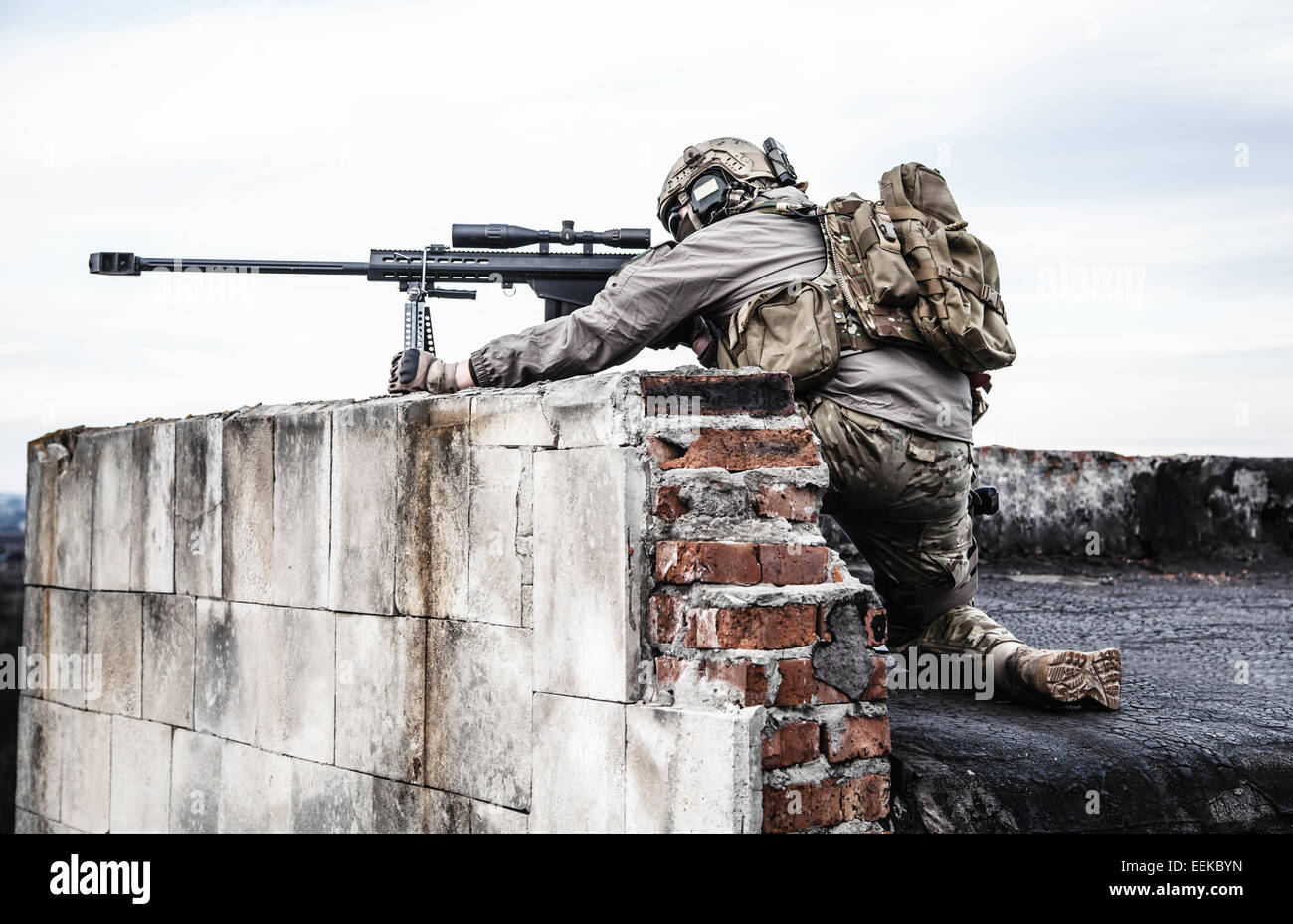 U.S. Army sniper Stock Photo