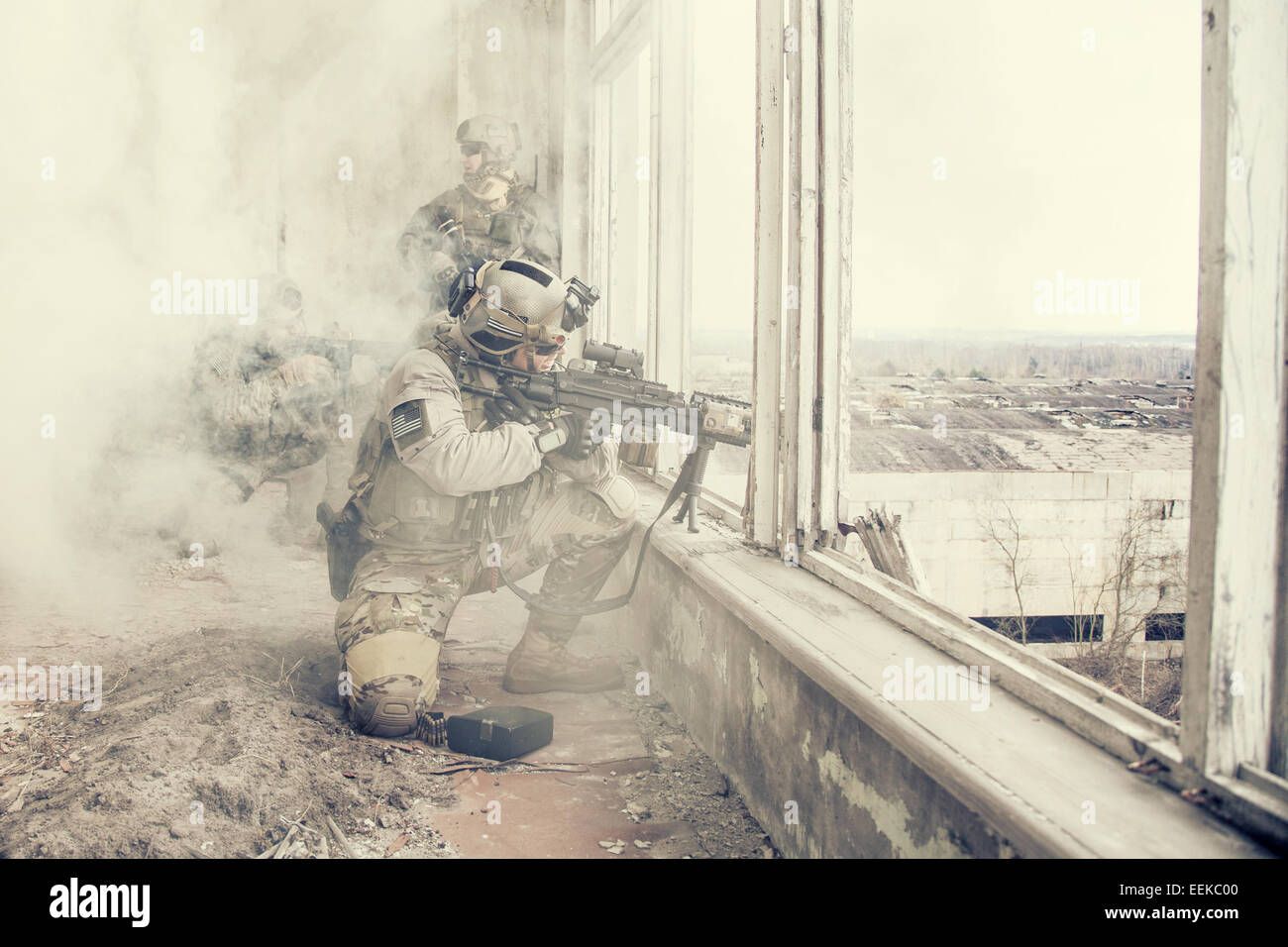 United States Army rangers in action Stock Photo - Alamy