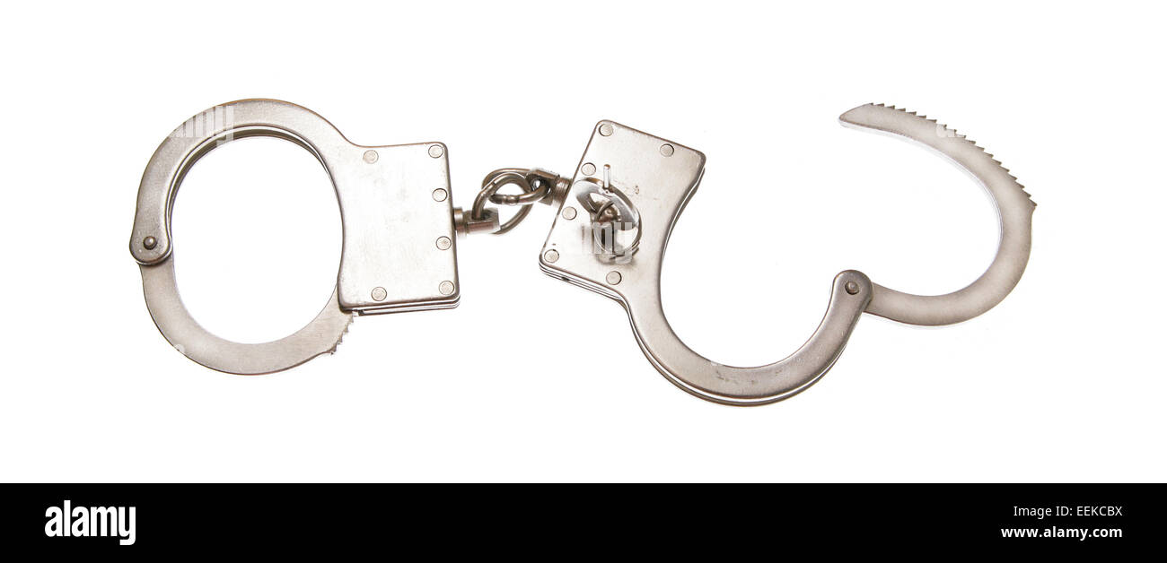 cuffs crime law security jail Stock Photo