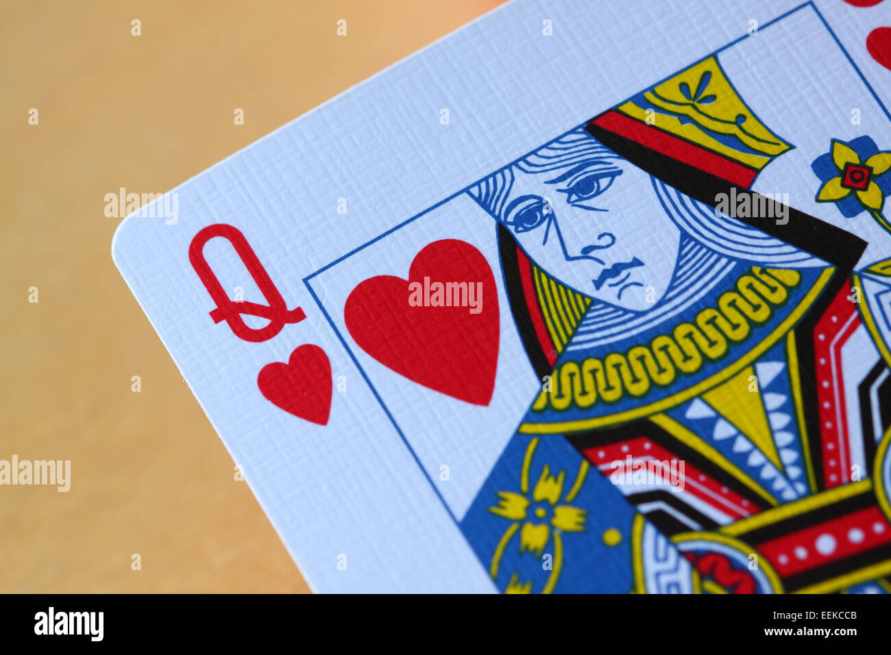 Queen of Hearts playing card cards Stock Photo