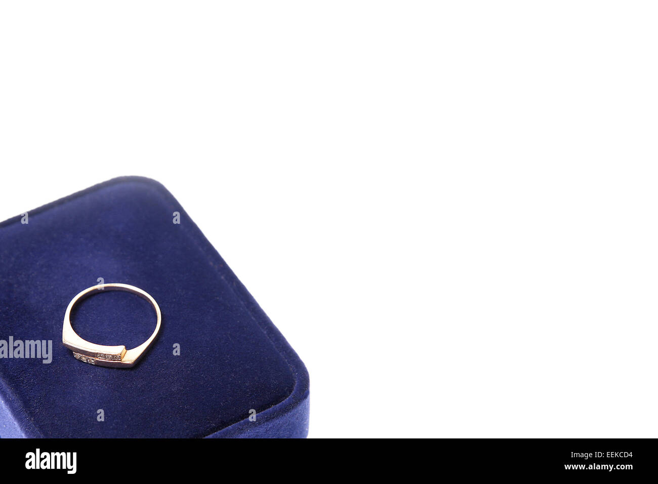 engagement wedding ring in on velvet box Stock Photo Alamy