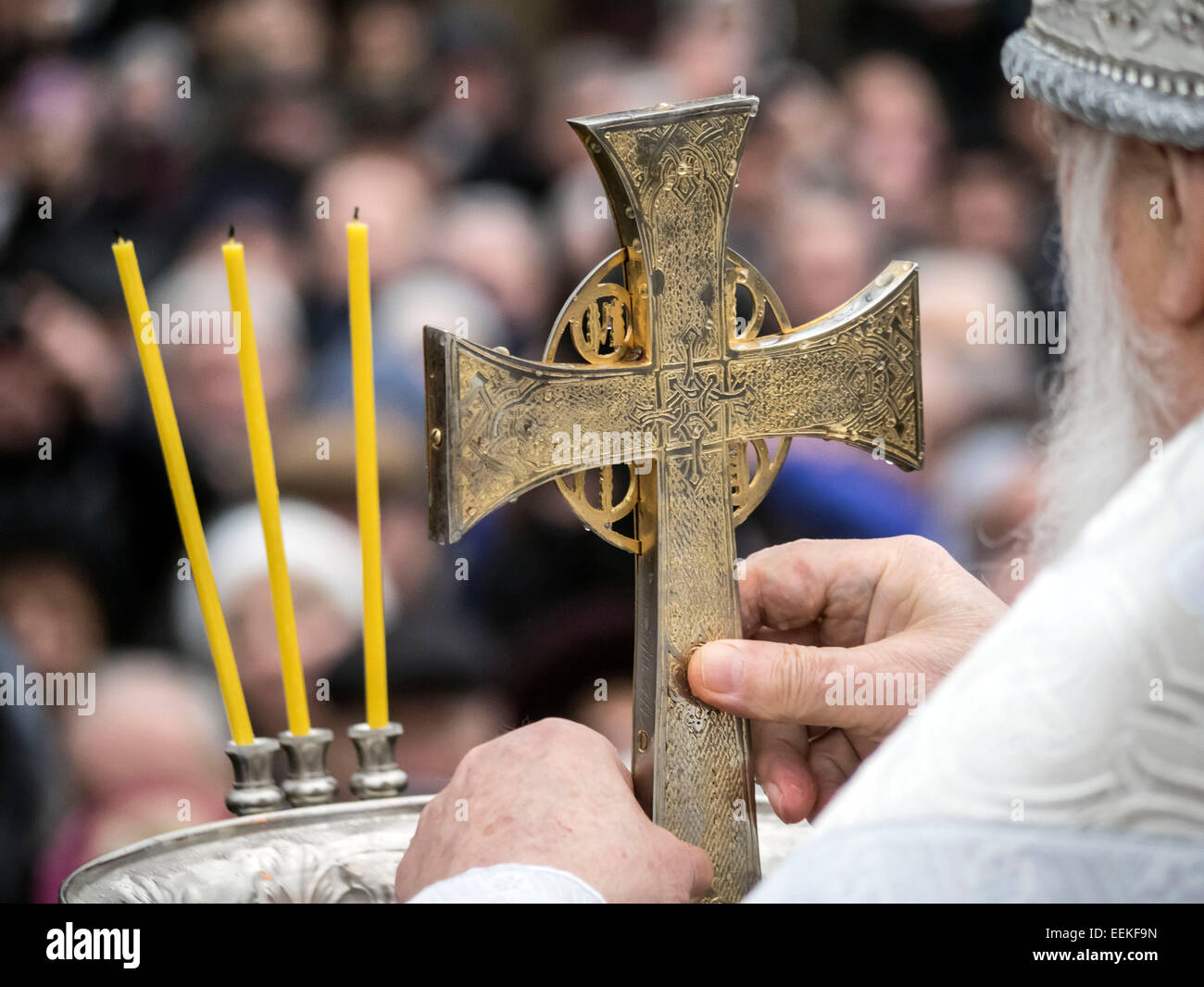 Kiev, Ukraine. 19th January, 2015. great Christian holiday Epiphany ...