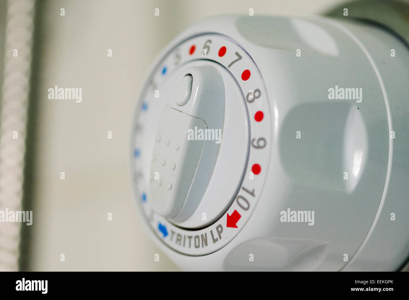 Temperature control of a shower mixer valve Stock Photo Alamy