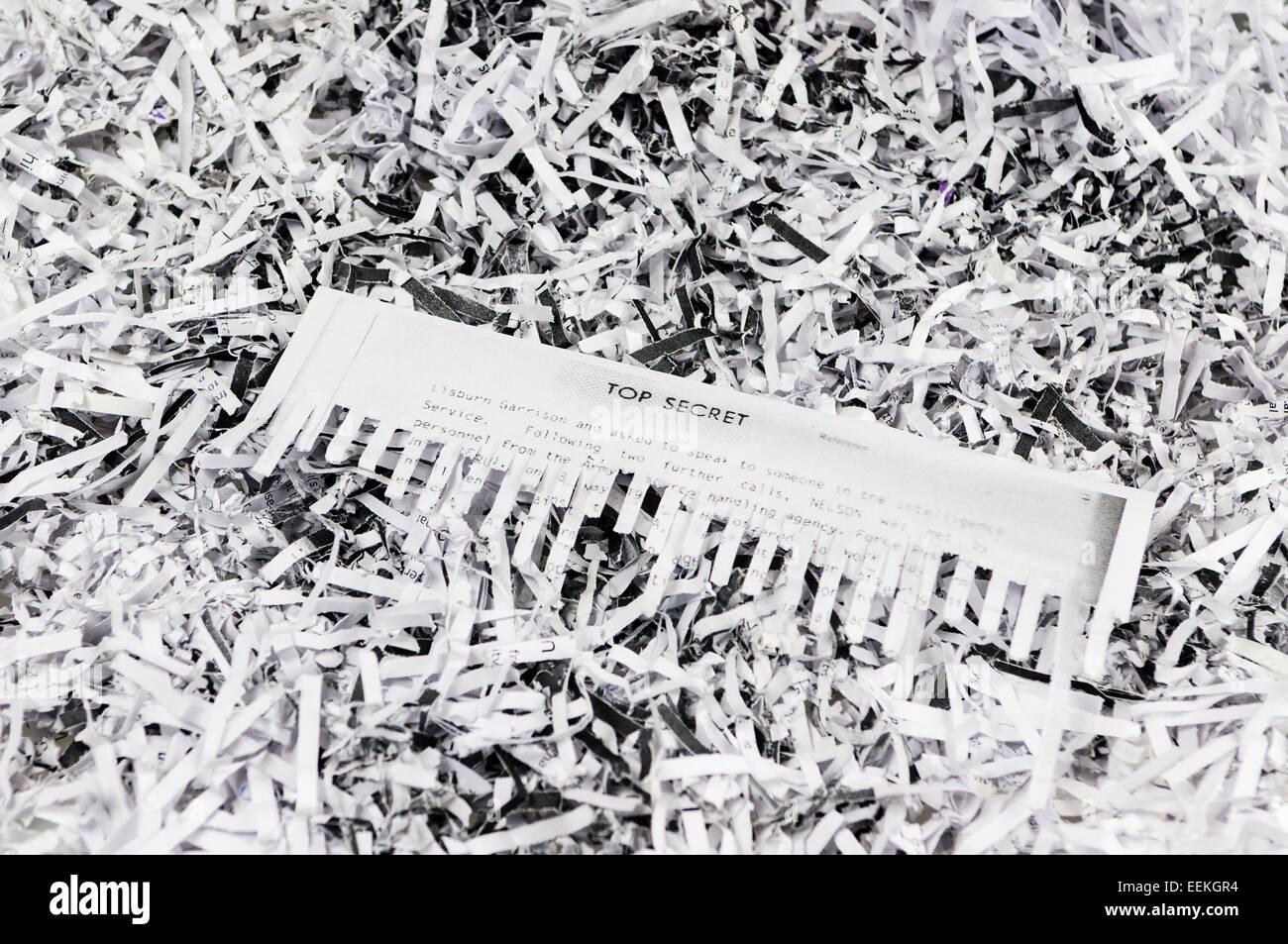 Half Shredded Top Secret Classified Uk Government Correspondence Stock Photo Alamy