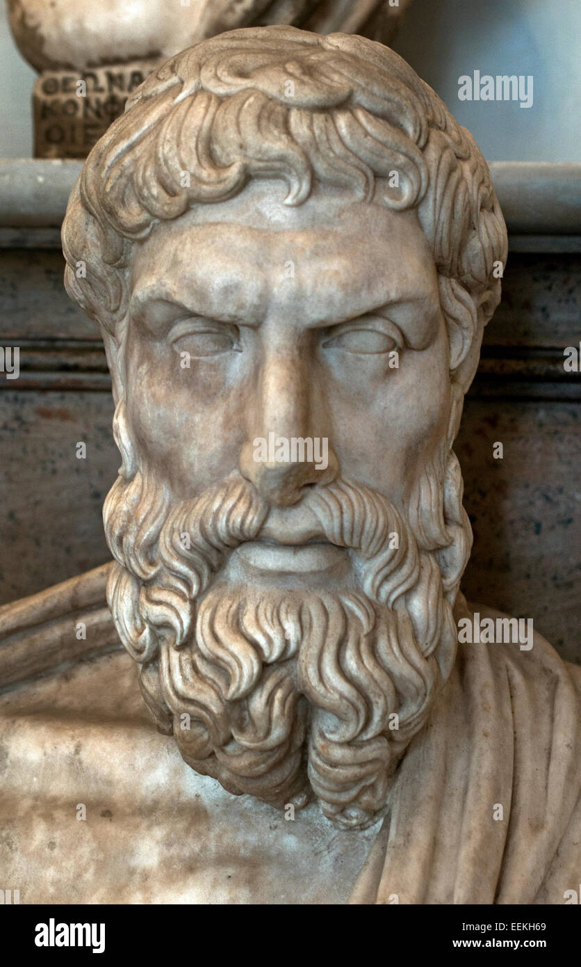Epicurus ( 341–270 BC) was an ancient Greek philosopher as well as the founder of the school of philosophy called Epicureanism Roman Rome Capitoline Museum Italy Italian Stock Photo