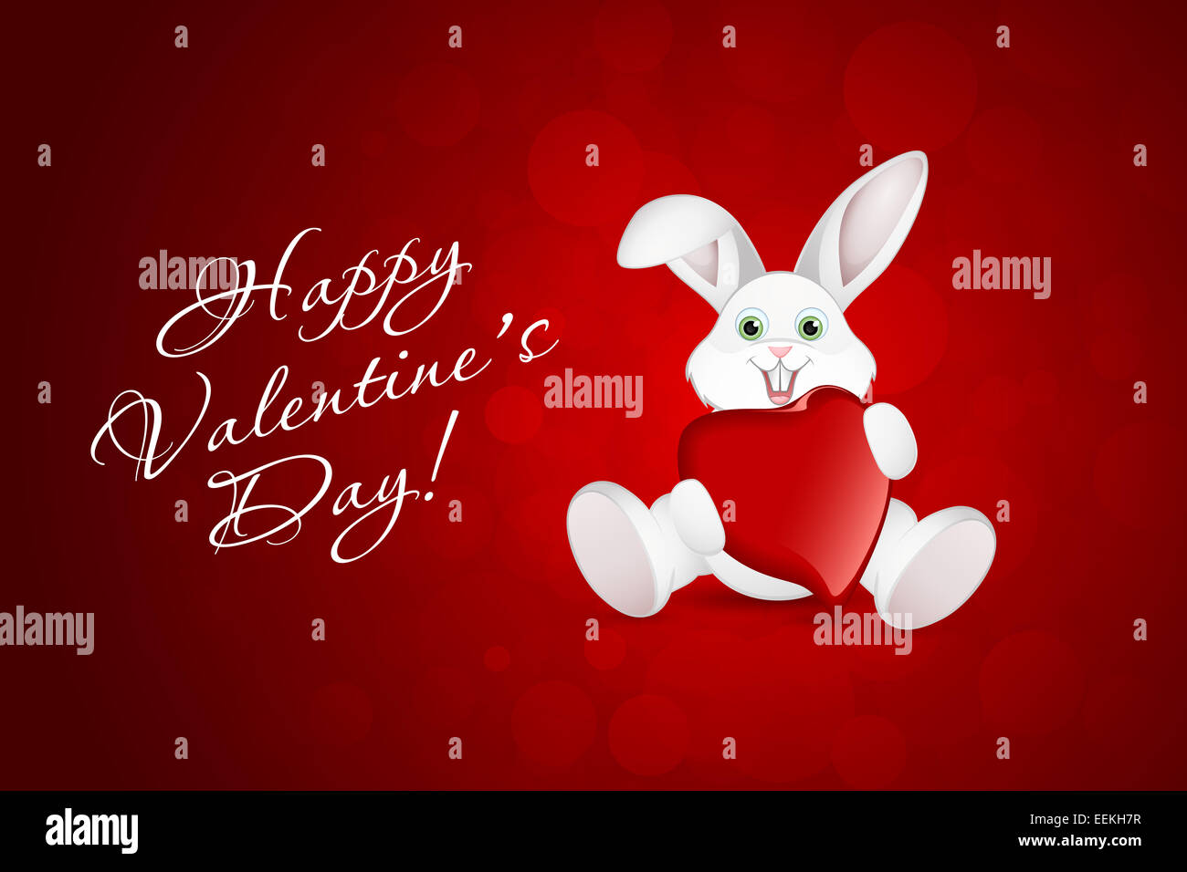Valentines Day Greeting Card in Red Color Stock Photo - Alamy