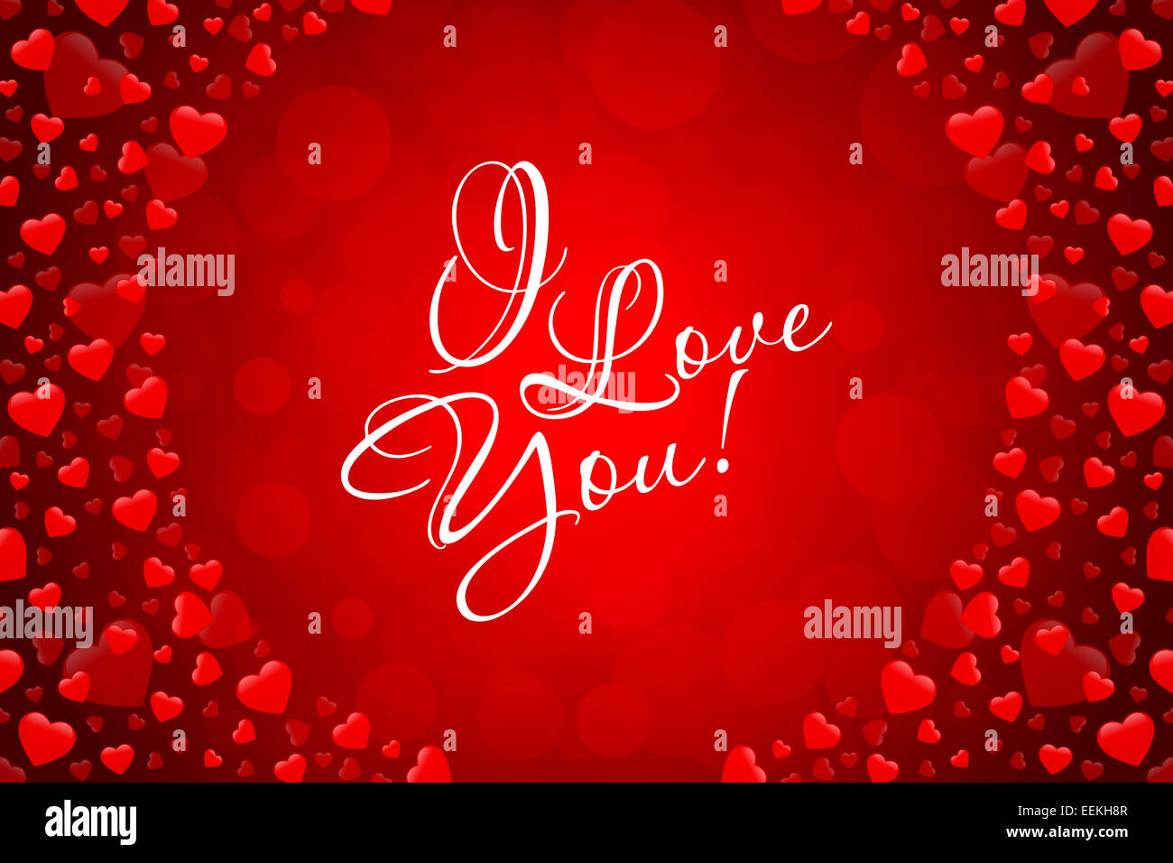 Valentines Day Greeting Card in Red Color Stock Photo - Alamy