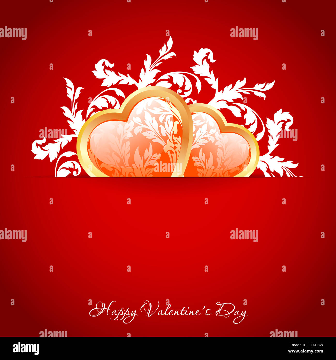 Valentines Day Greeting Card in Red Color Stock Photo - Alamy