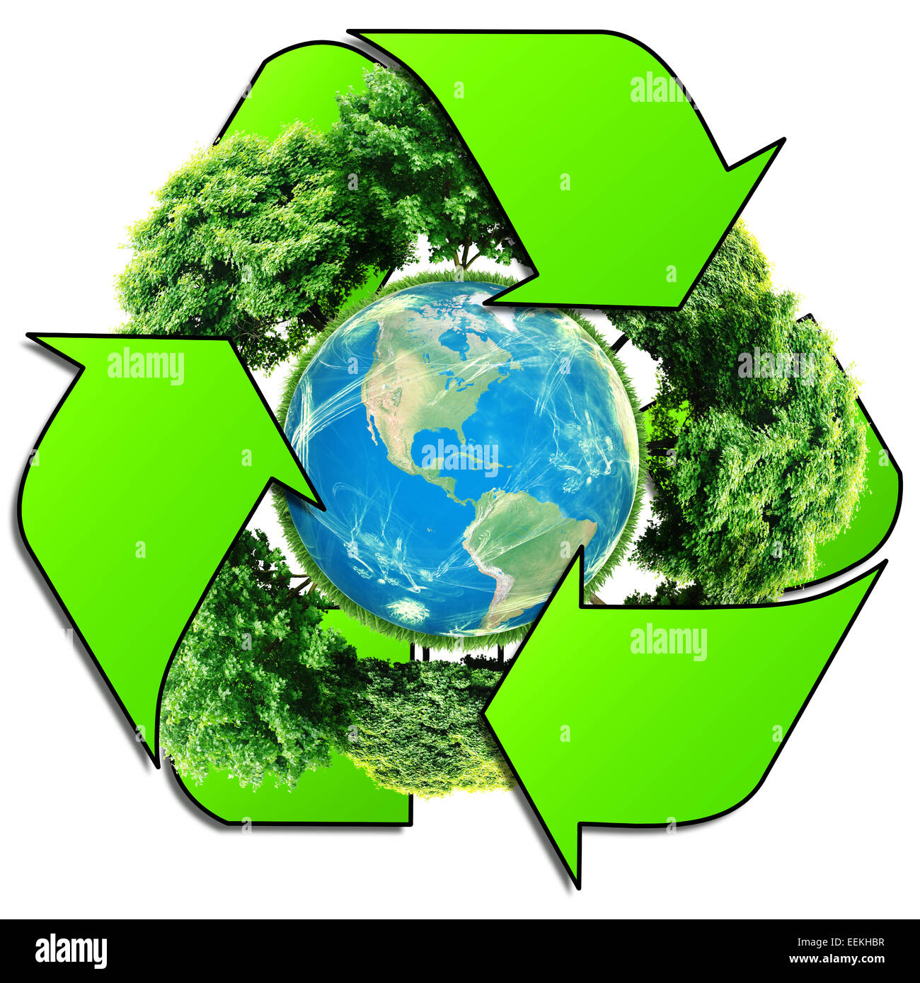 World globe earth recycle signs Cut Out Stock Images & Pictures Alamy