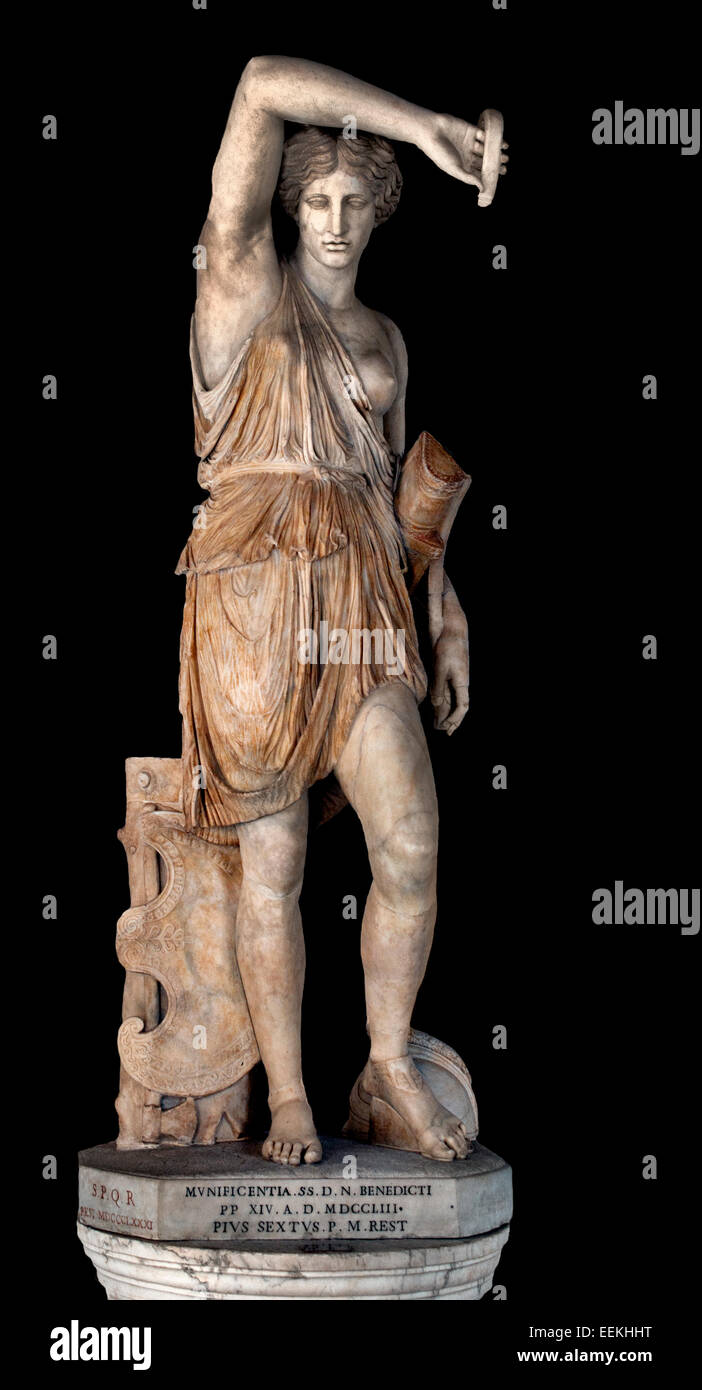 Statue of Wounded Amazon ( Amazons female warriors in Greek mythology ) Sculpture Roman From an original by Phidias. Head: replica of that of the Amazon by Polykleitos Marble cm 197 Roman Rome Capitoline Museum Italy Italian Stock Photo