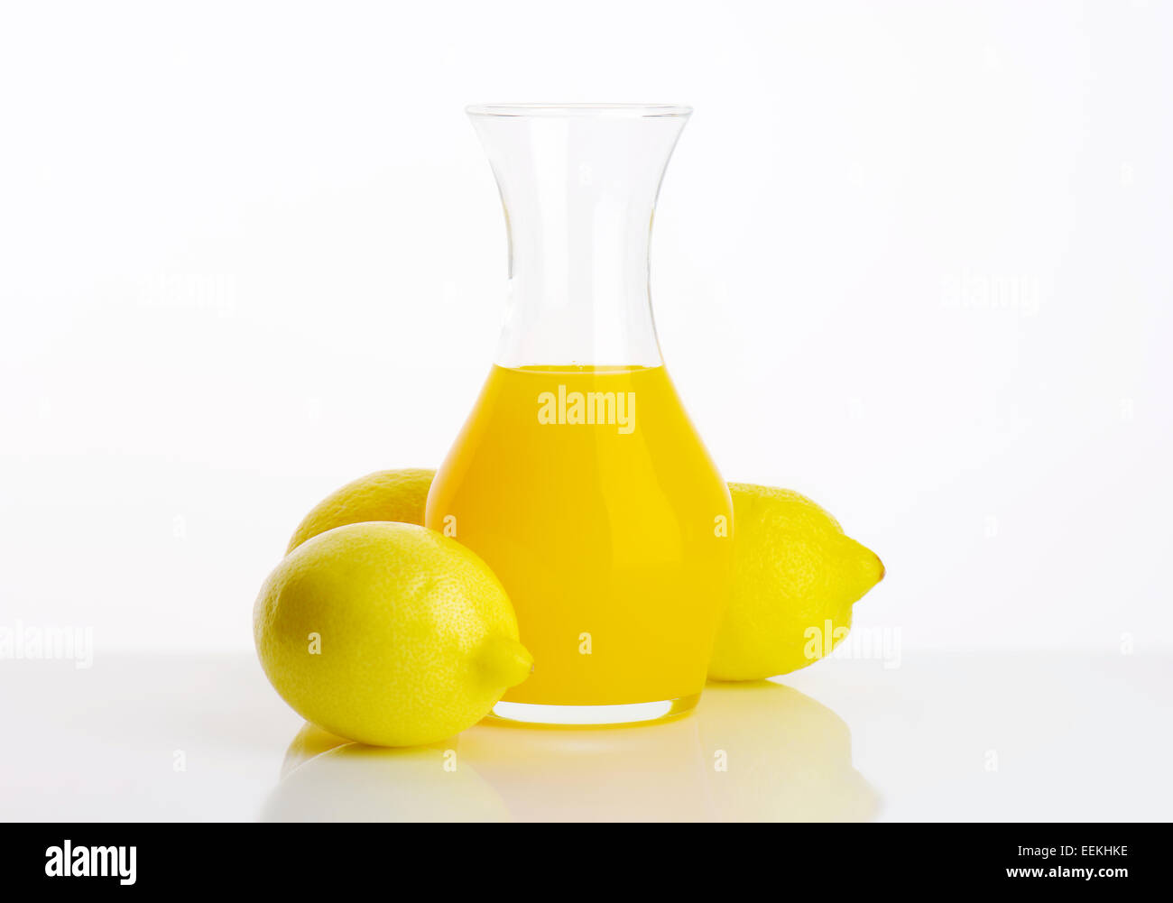 Fresh lemon juice drink in a carafe Stock Photo Alamy