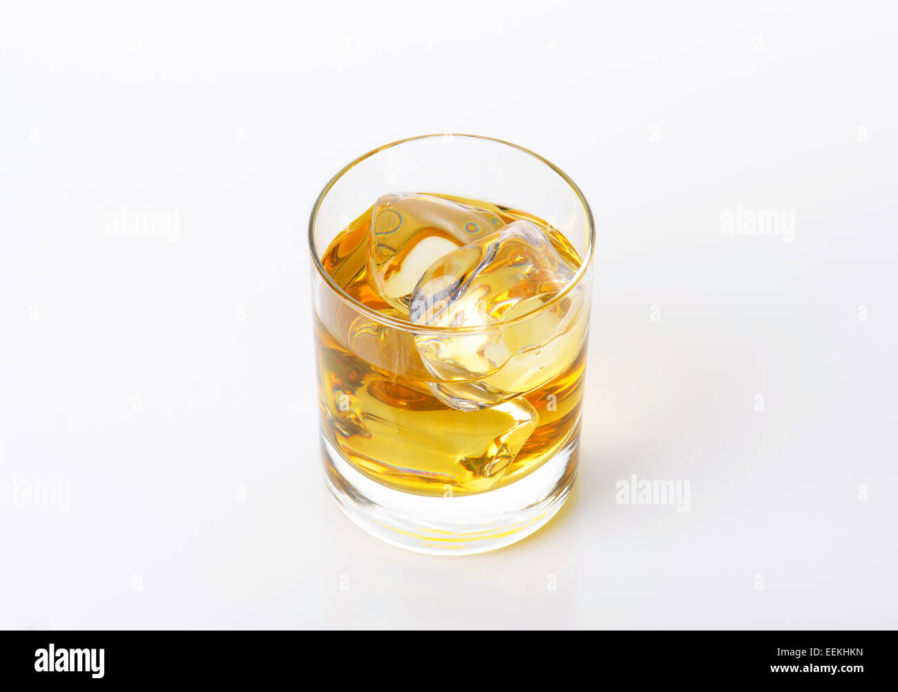 Iced drink in a whiskey tumbler Stock Photo
