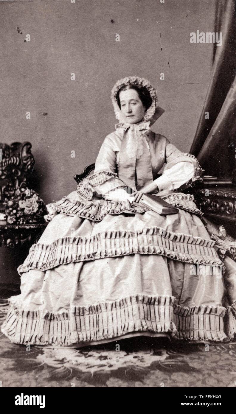 Empress Eugénie, ca 1858, by André Adolphe Eugène Disdéri Stock Photo