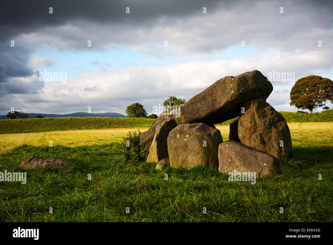 Giants ring megalithic tomb henge Belfast Northern Ireland Stock Photo