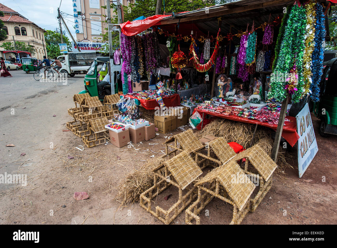 Christmas decorations on sale in Negombo, Sri Lanka Stock Photo Alamy