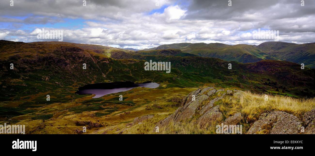 Blea Ragg Easedale Tarn from Blea Rigg Stock Photo - Alamy