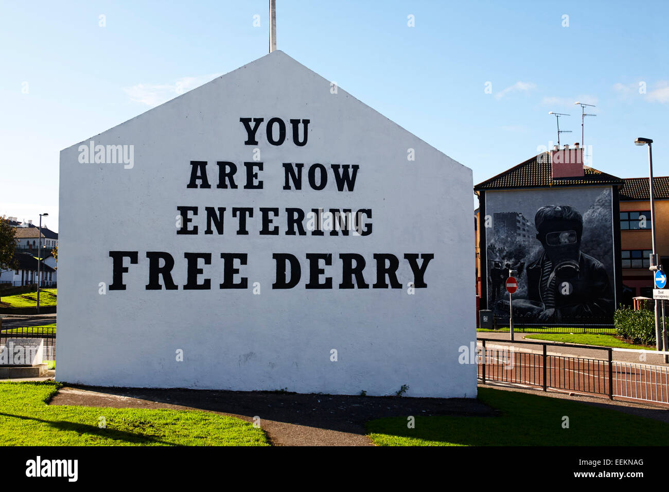 Free Derry corner mural londonderry northern ireland Stock Photo Alamy