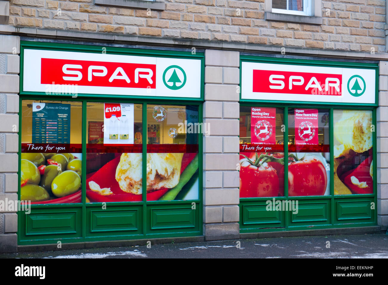 Spar, food supermarket in Bakewell, Derbyshire, England,United Kingdom Stock Photo