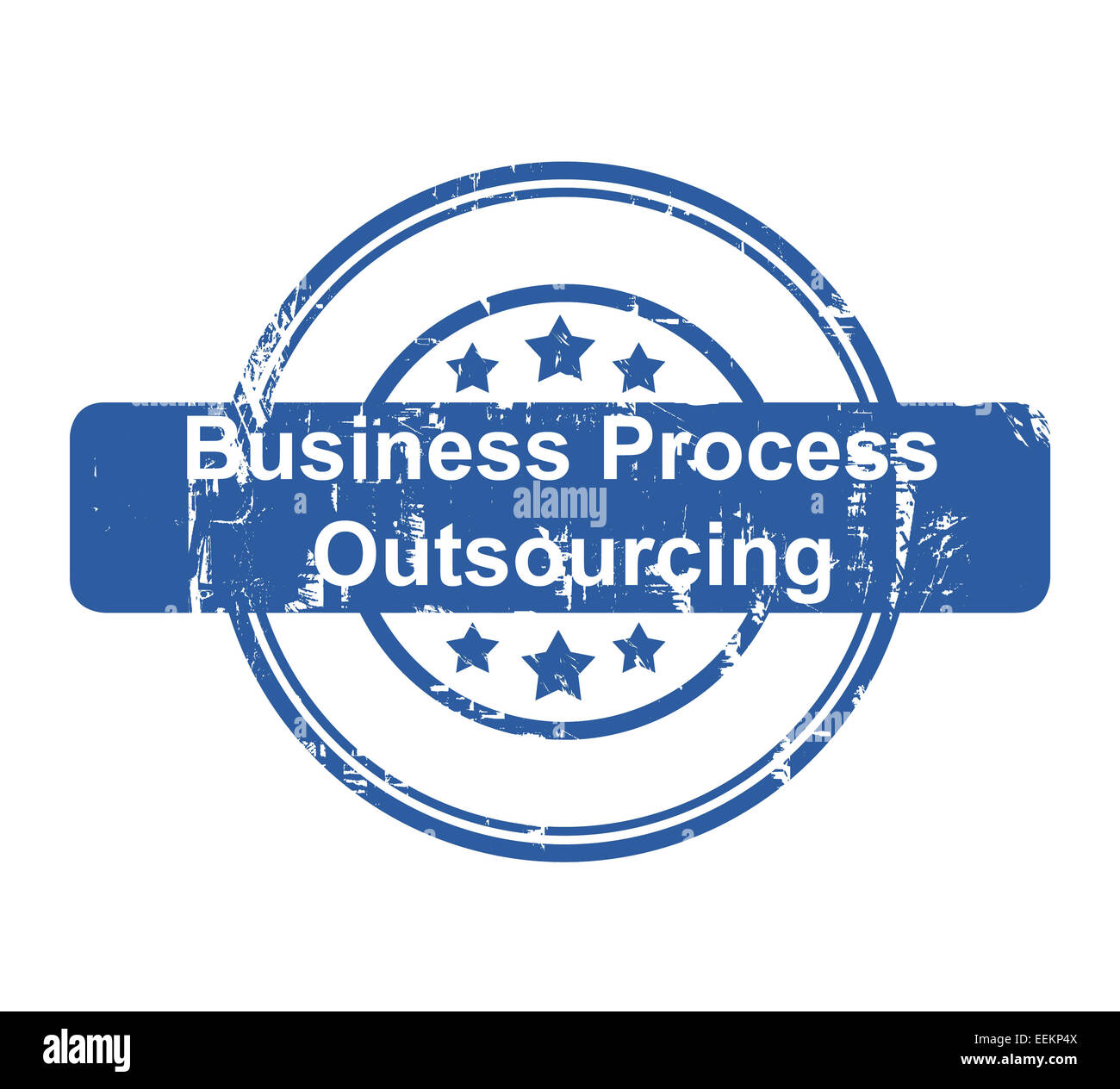 Business Process Outsourcing concept stamp with stars isolated on a