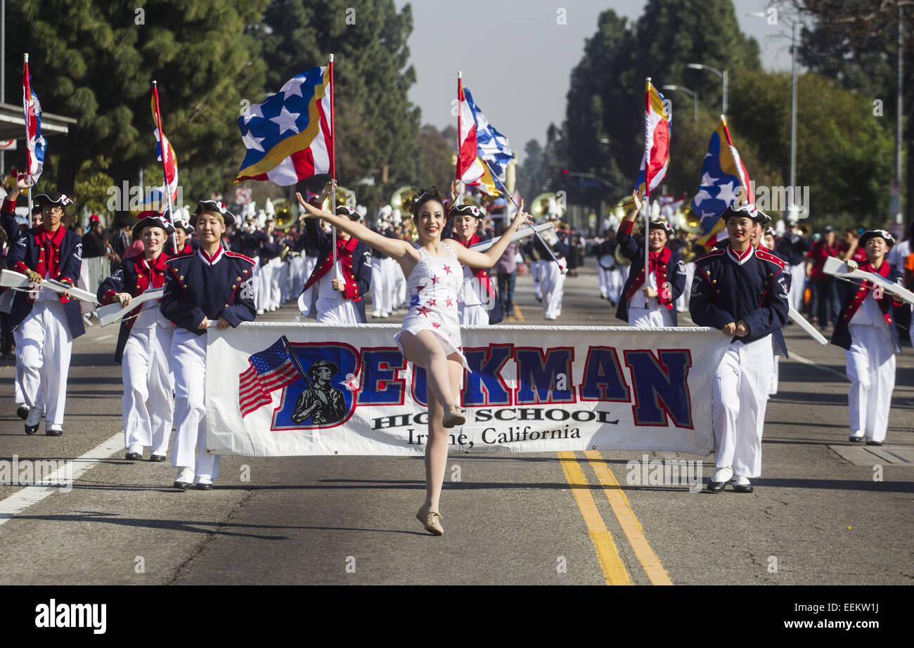 Los Angeles, California, USA. 19th Jan, 2015. Members of Beckman High