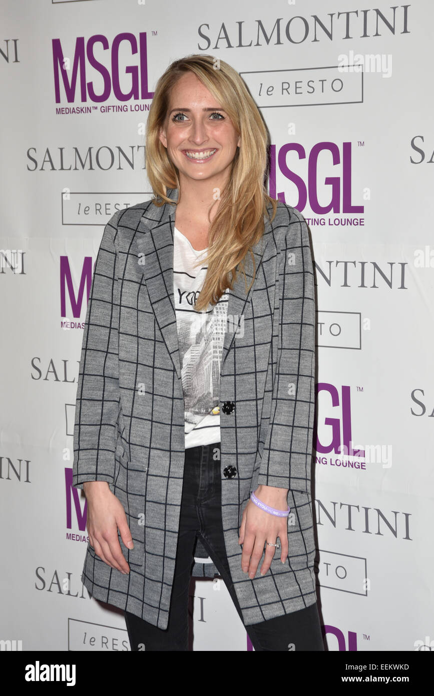 LONDON, UK ,19th JANUARY 2015 : Kiri Bloor attends the MediaSkin Gifting Lounge at Salmontini 1 Pont St, Belgravia, London. Credit:  See Li/Alamy Live News Stock Photo