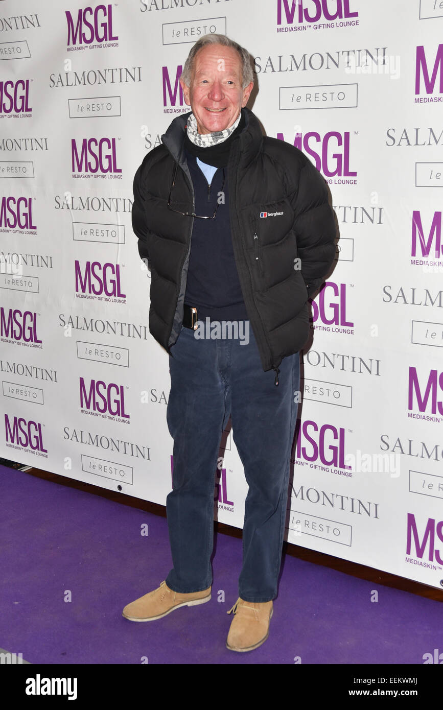 LONDON, UK ,19th JANUARY 2015 : Michael Buerk attends the MediaSkin Gifting Lounge at Salmontini 1 Pont St, Belgravia, London. Credit:  See Li/Alamy Live News Stock Photo