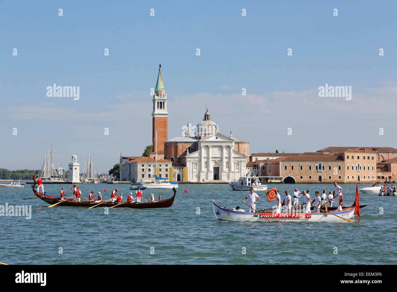 Regata Storica, historical regatta, on the Canal Grande, Venice, Veneto, Italy Stock Photo