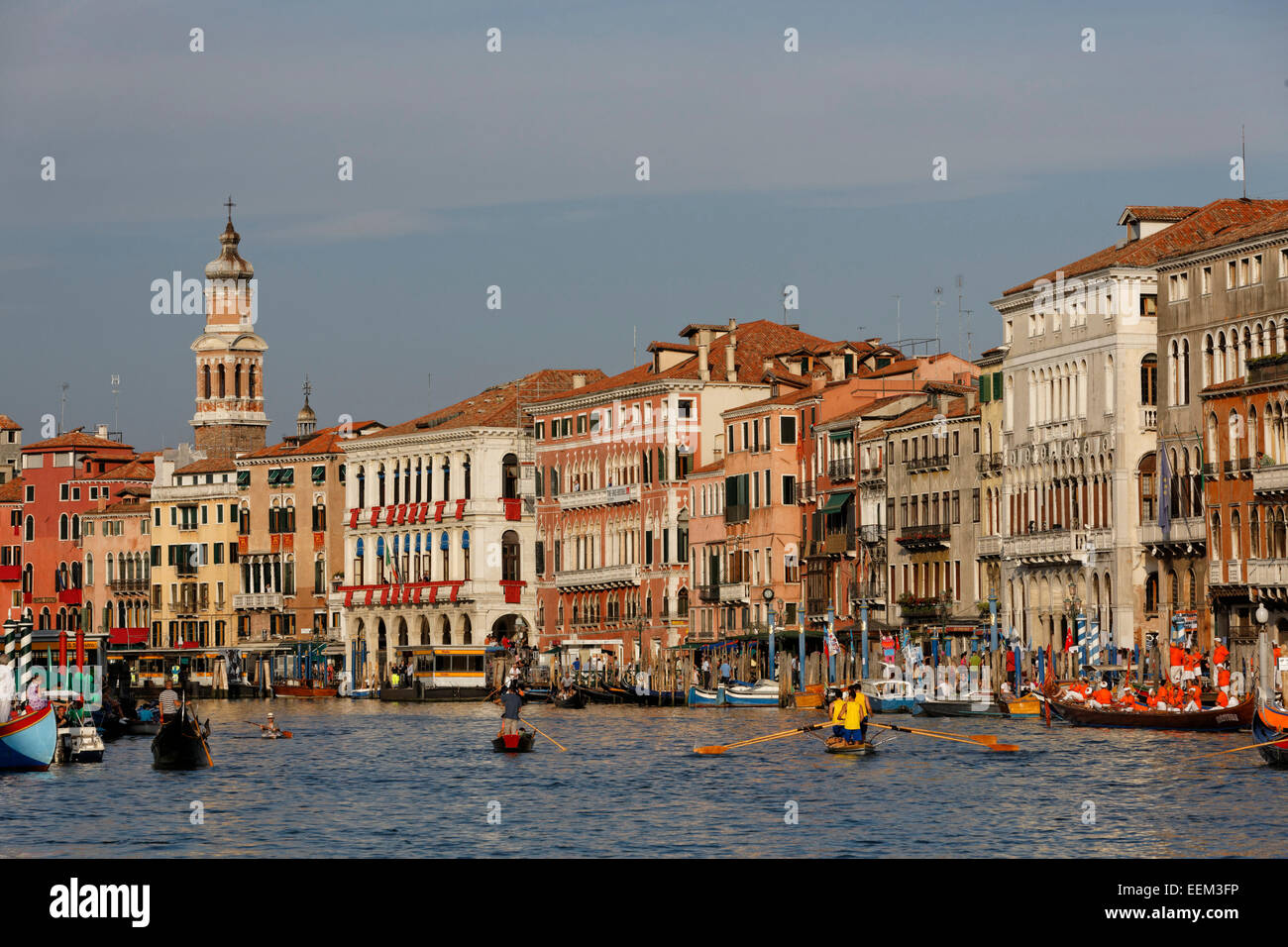 Canal Grande, San Marco district, near Rialto, Venice, Veneto, Italy Stock Photo