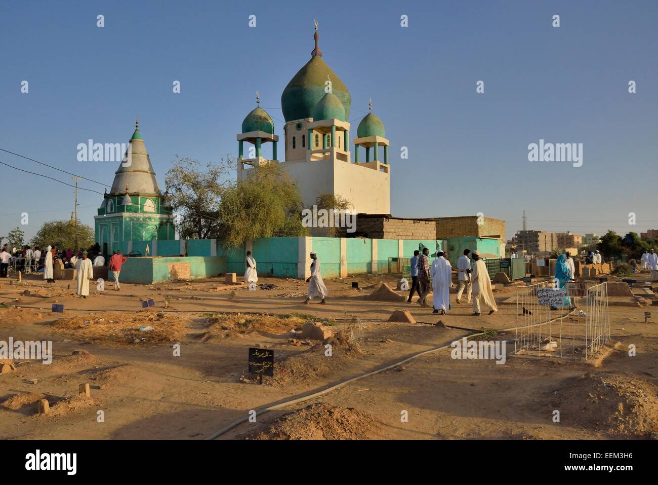 Grave of Hamed al-Nil, Hamed al-Nil cemetery, Omdurman, Khartoum, Sudan Stock Photo