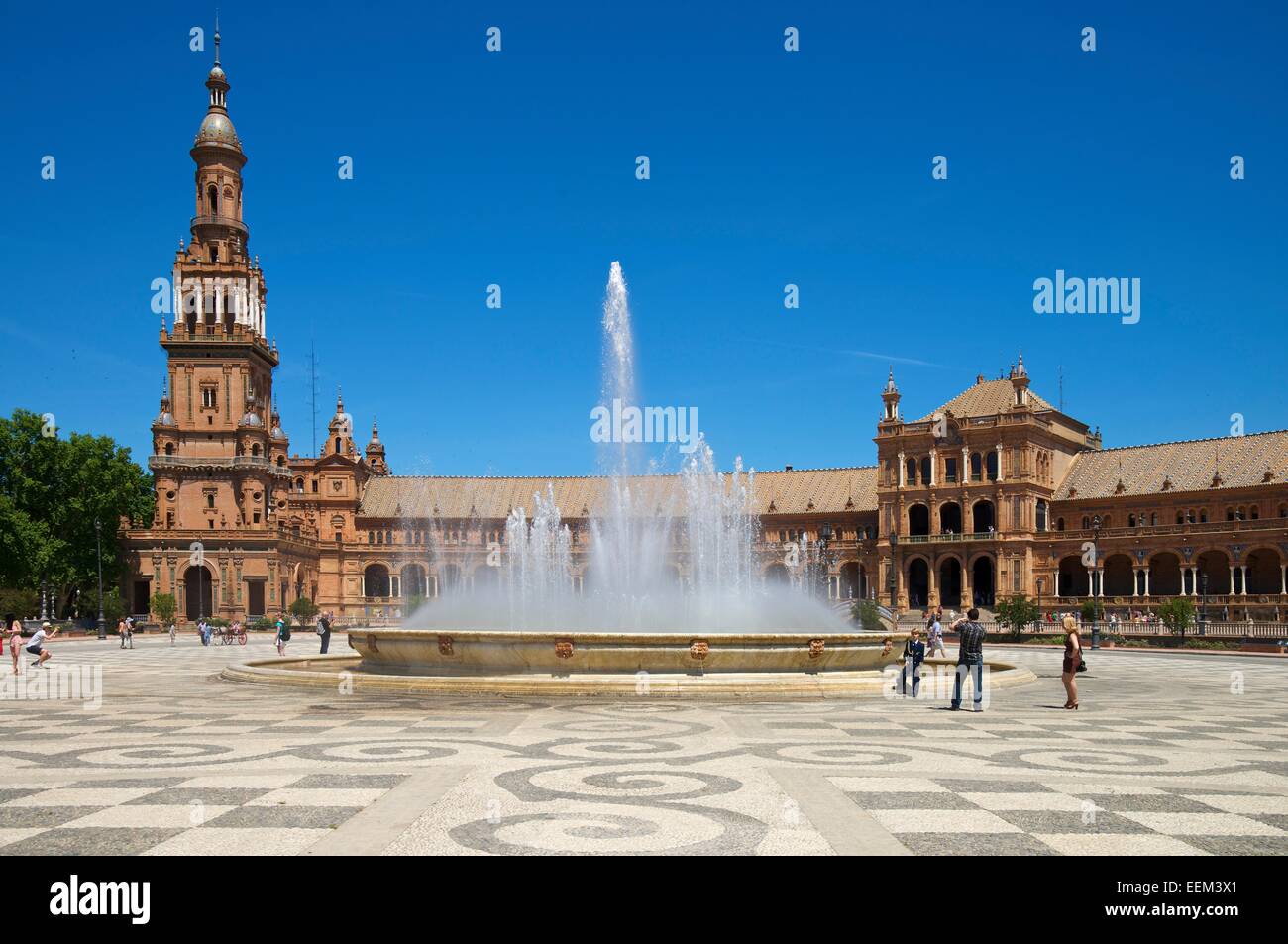 Plaza de España, Seville, Andalucía, Spain Stock Photo