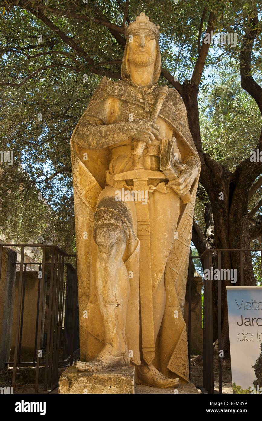 Statue in the Alcázar de los Reyes Cristianos, Córdoba province, Andalucía, Spain Stock Photo