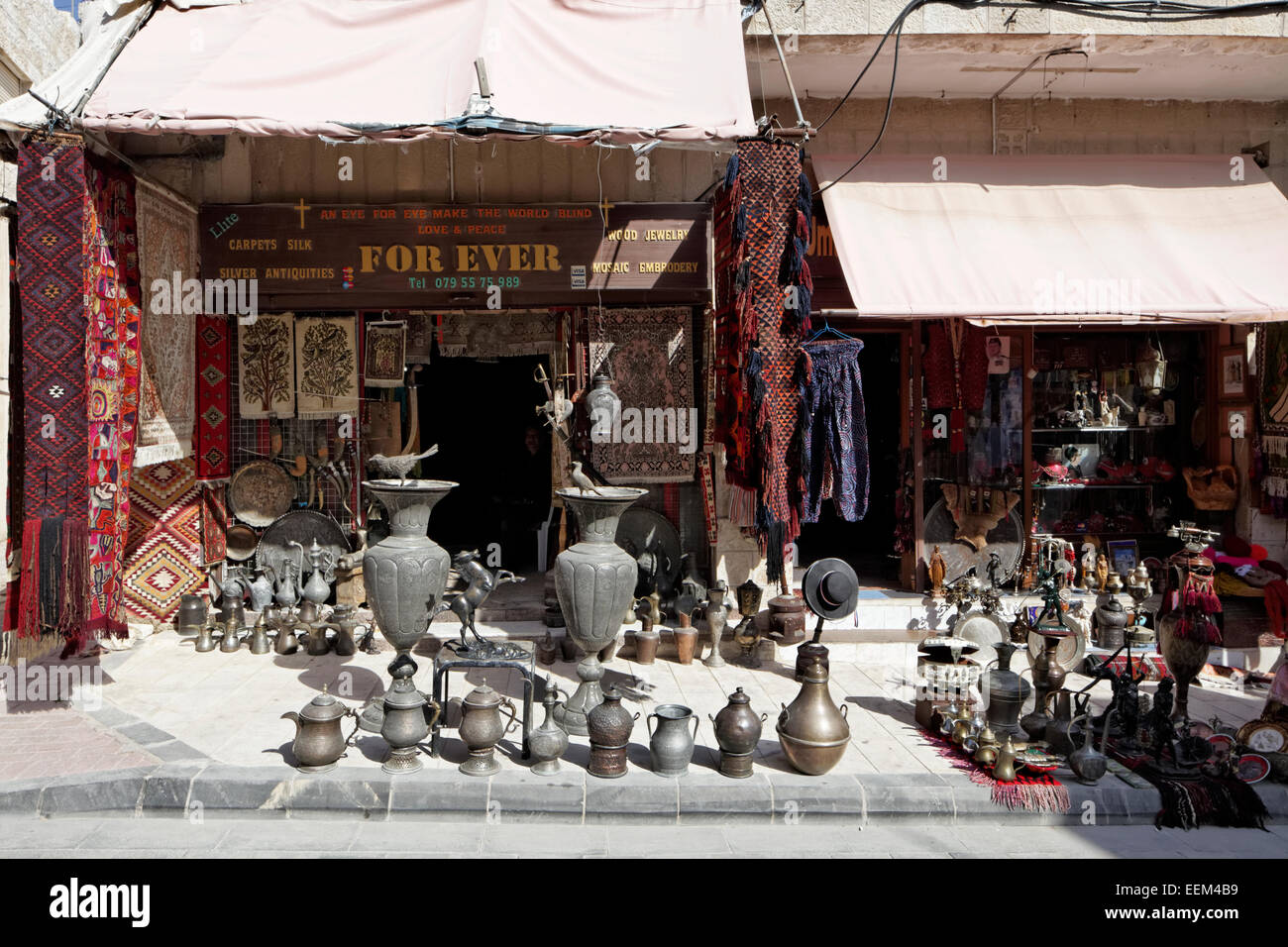 Souvenir shop, Madaba, Jordan Stock Photo Alamy