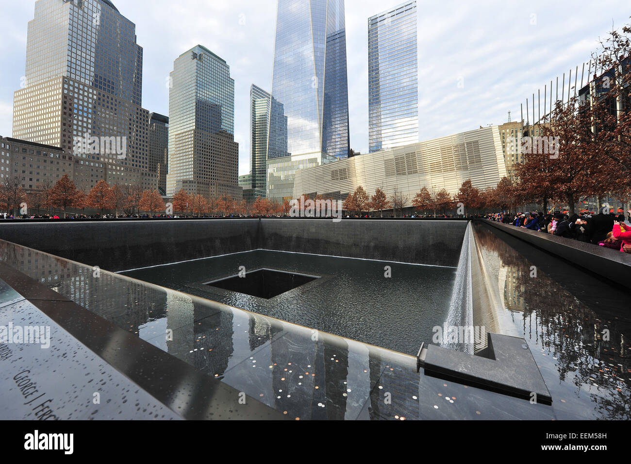 World Trade Center 9-11 Memorial South Pool, Manhattan, New York City, New York, United States Stock Photo