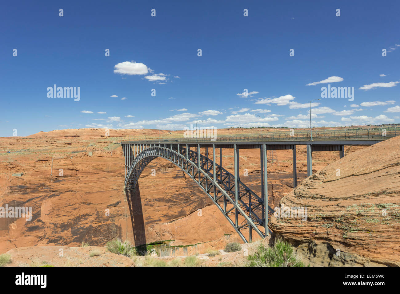 Glen Canyon Dam Bridge, Page, Arizona, United States Stock Photo