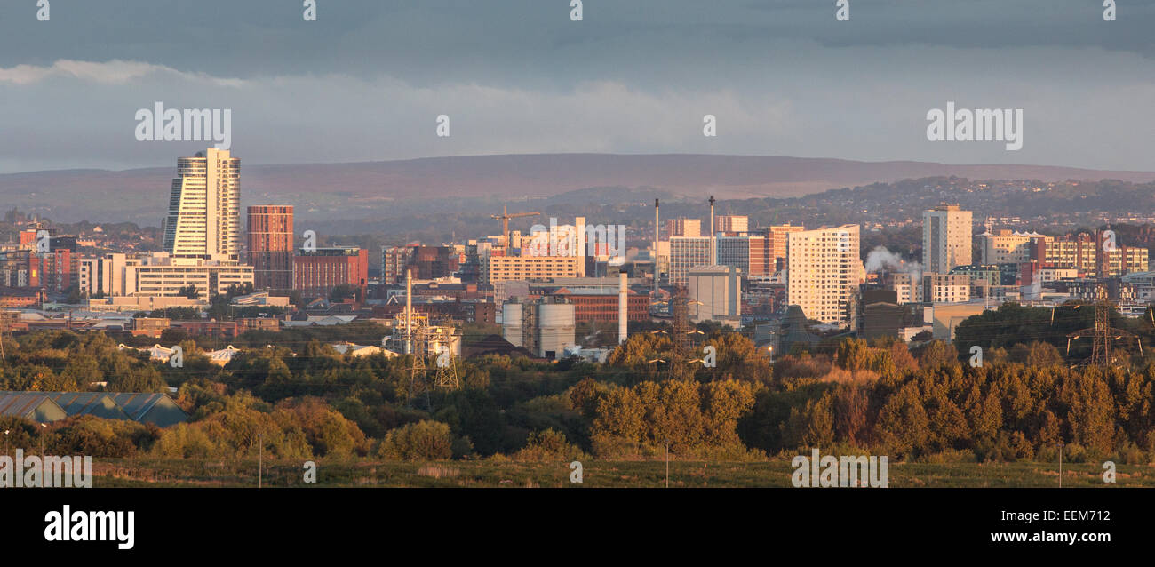 City skyline, Leeds, Yorkshire, England, United Kingdom Stock Photo