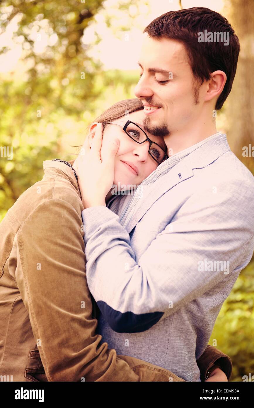 Couple hugging each other Stock Photo