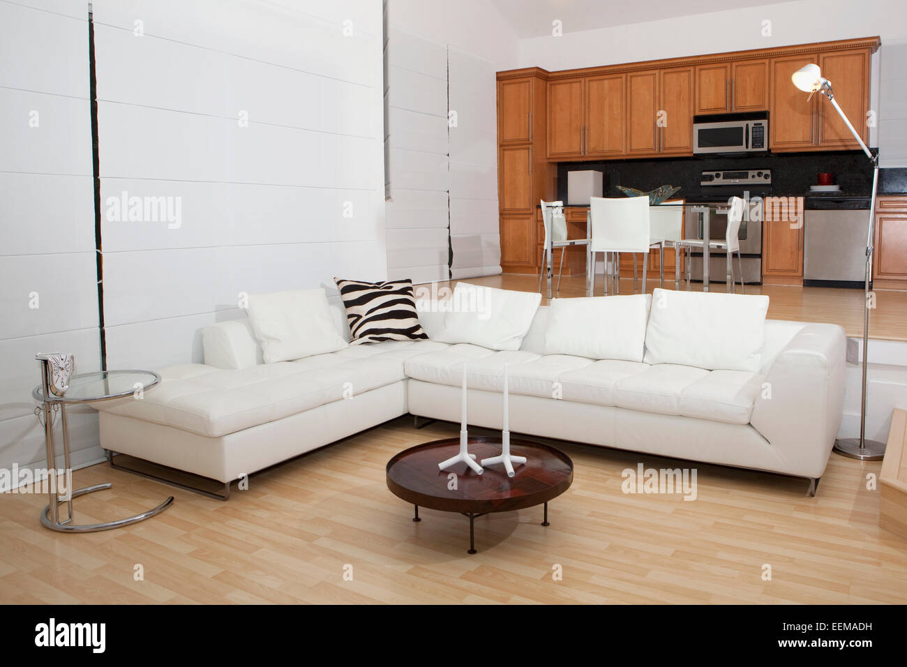 Sofa and coffee table in modern living room Stock Photo - Alamy