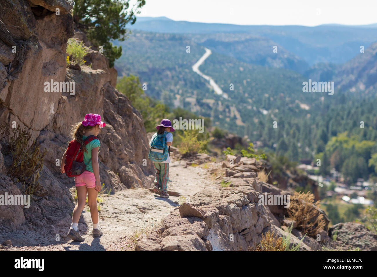 Two girls hiking new mexico hi-res stock photography and images - Alamy