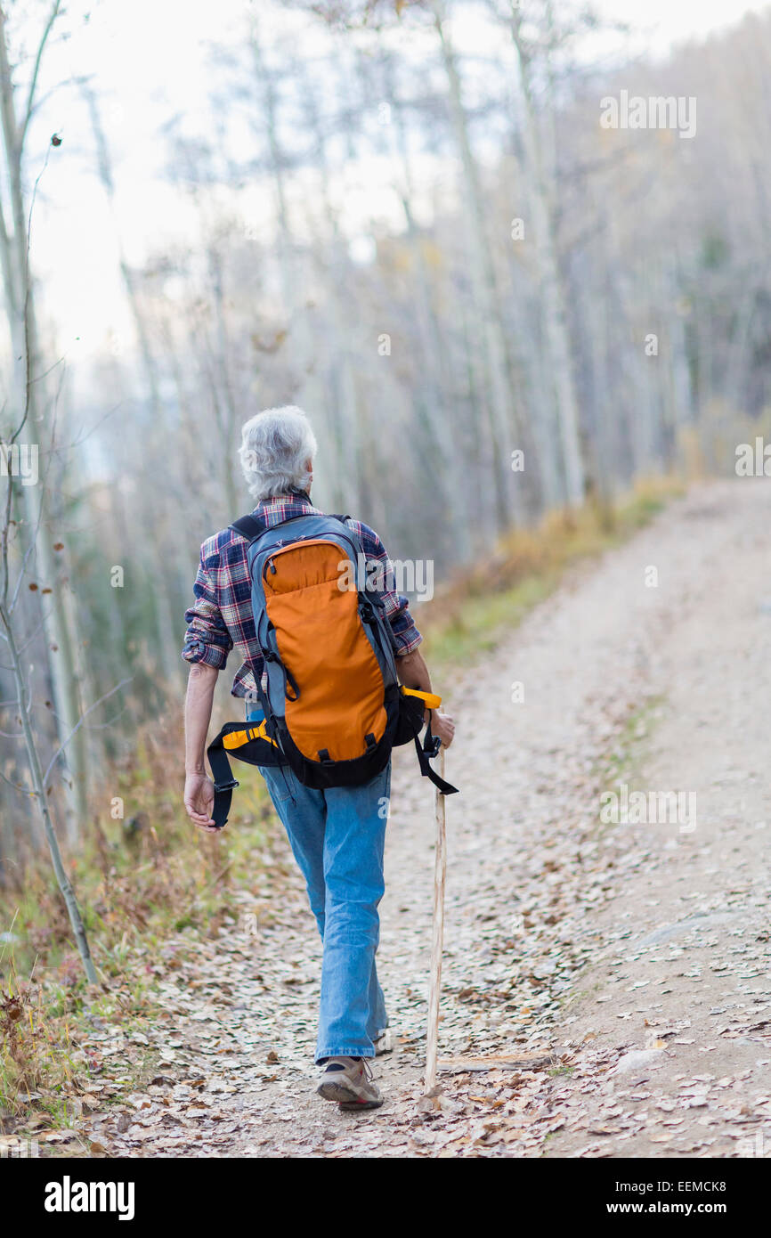 Rear hiker man walking hi-res stock photography and images - Alamy