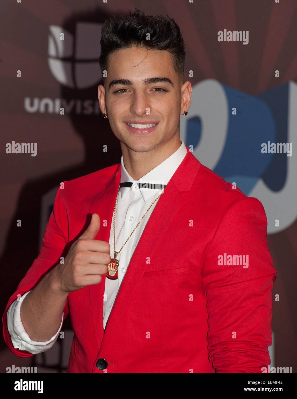 Premios Juventud 2014 at The BankUnited Center - Arrivals  Featuring: maluma Where: Coral Gables, Florida, United States When: 17 Jul 2014 Stock Photo
