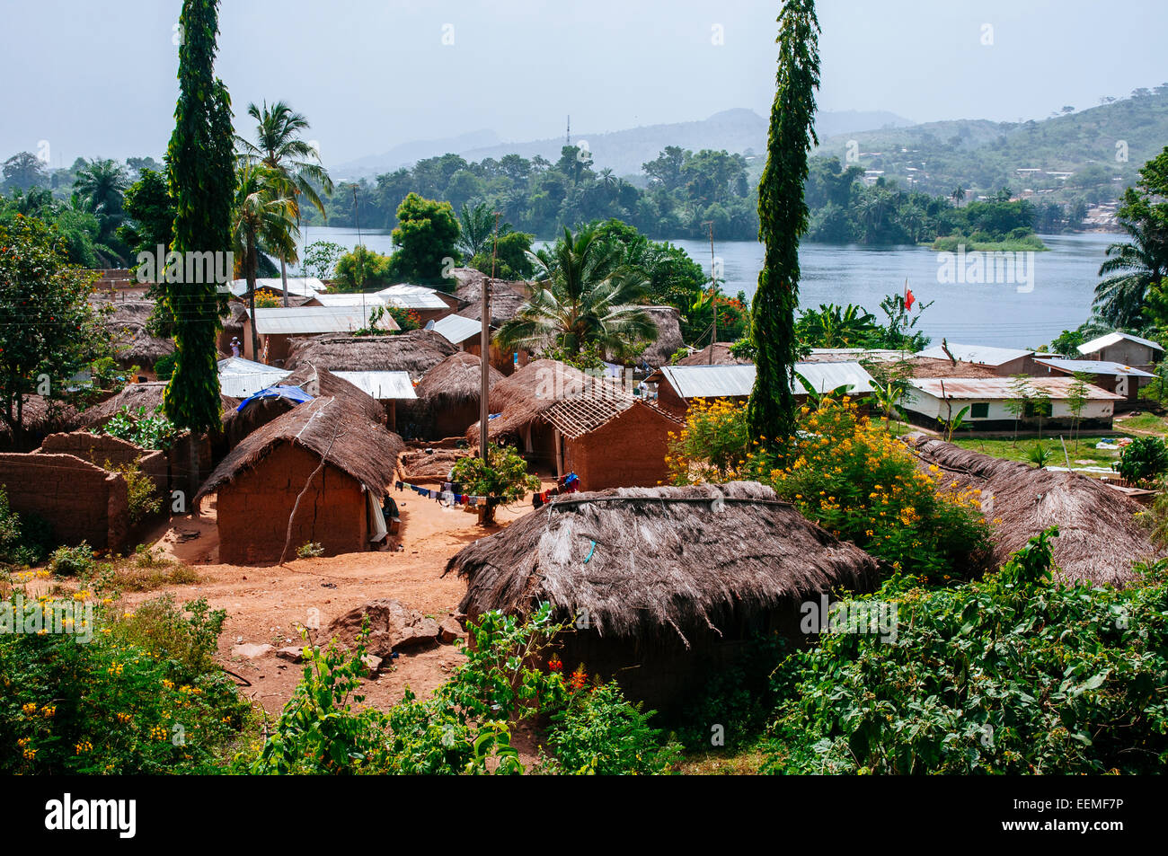 Village in Volta region, Ghana. Stock Photo