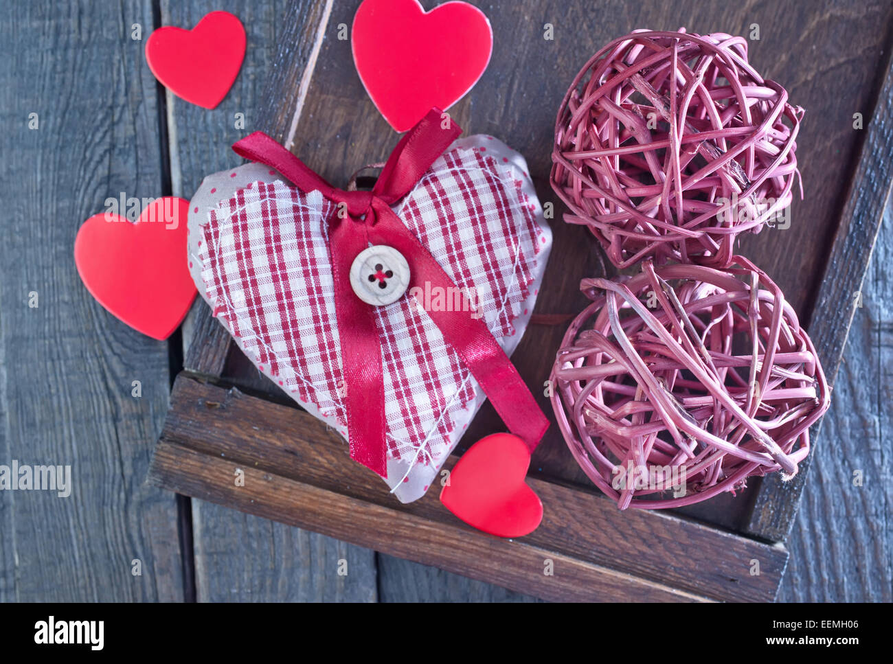 red heart on wooden background,background for Valentine's day Stock ...