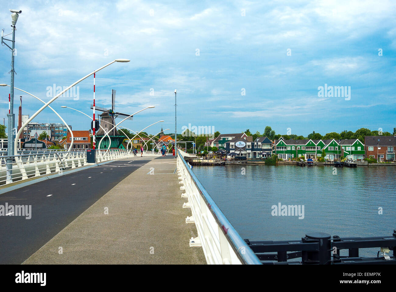 Amsterdam, Waterland district, Zaandam, the famous area of the mills Stock Photo