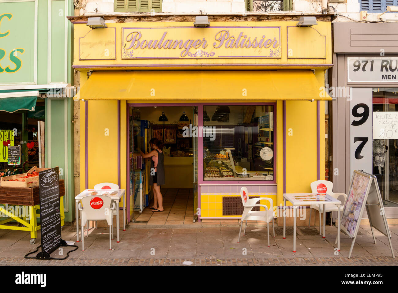 Boulanger and Patissier shop in Martigues, Bouches du Rhone, PACA (Provence-Alpes-Cote d'Azur), France Stock Photo