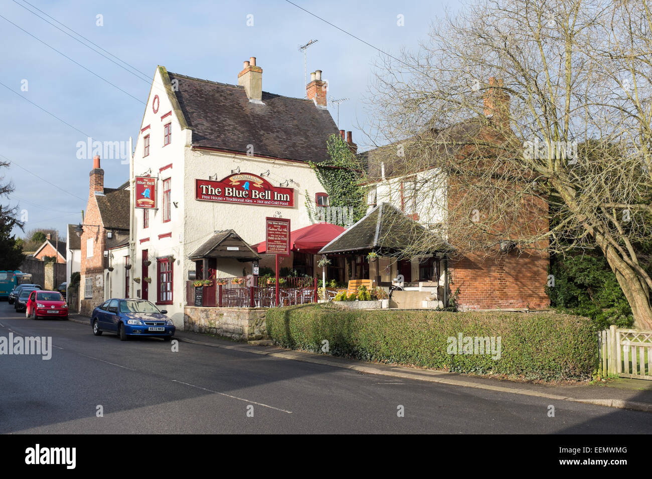 The Blue Bell Inn public house in Melbourne, South Derbyshire Stock Photo