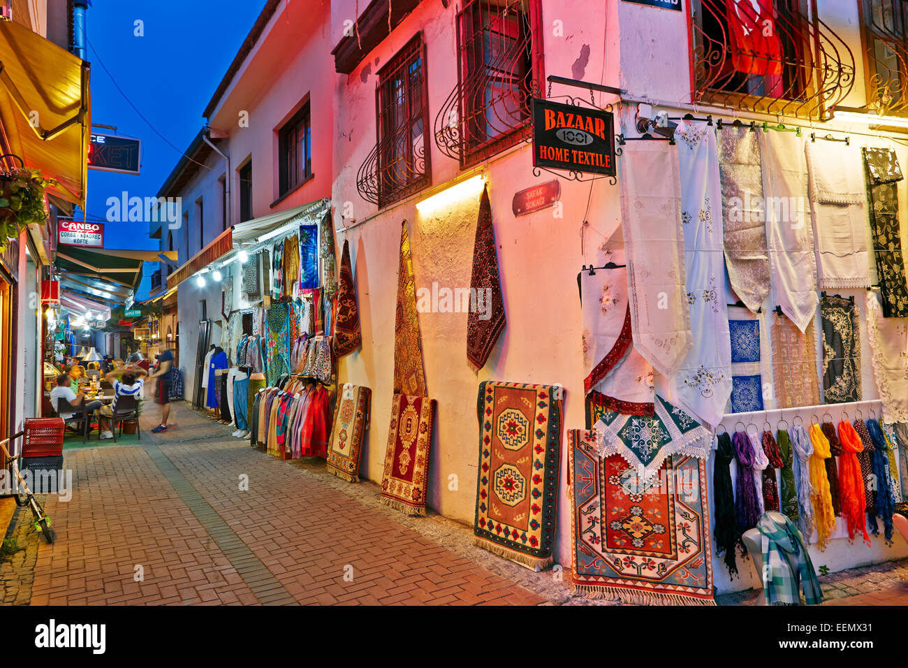 Kusadasi old town at night. Aydin Province, Turkey Stock Photo Alamy