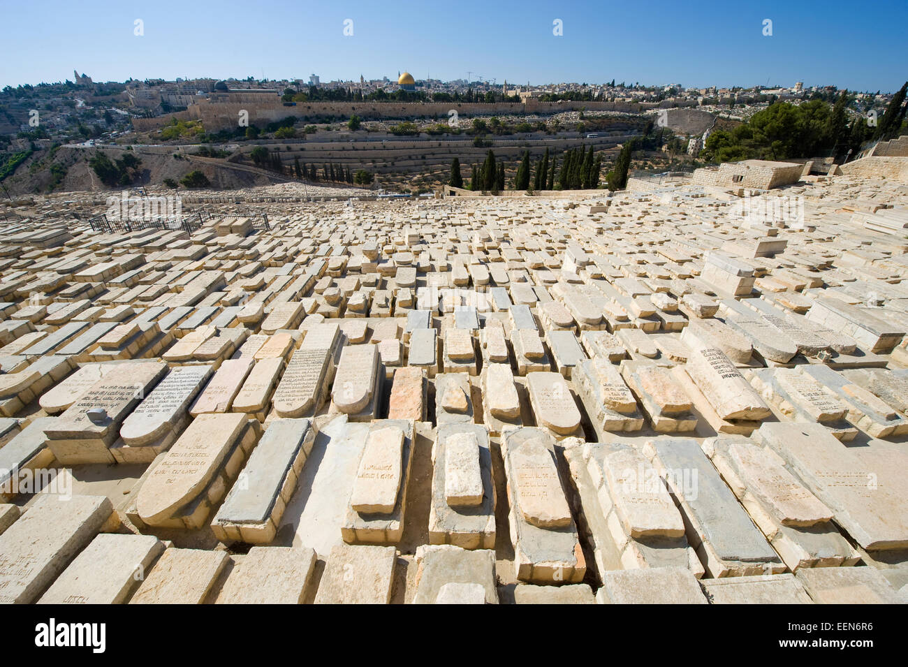 Old jewish graves on the mount of olives in Jerusalem Stock Photo Alamy