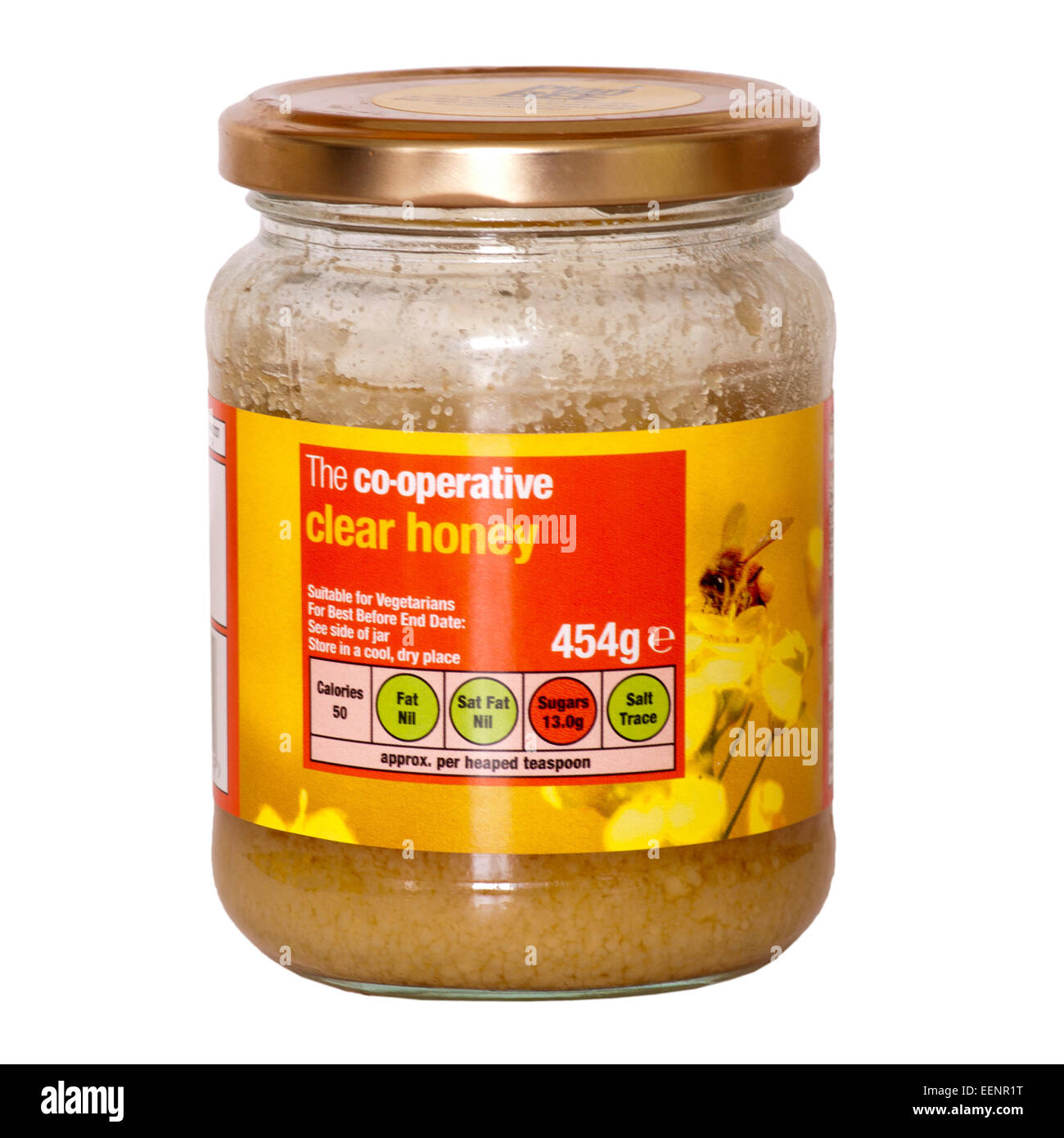 Jar Of Co Op Clear Honey Stock Photo Alamy